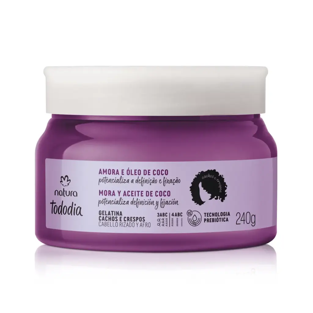 جل بلسم تودوديا لتجاعيد الشعر والكيرلي بالتوت أسود وزيت جوز الهند – TODODIA COND GEL CACHOS E CRESPOS 250G