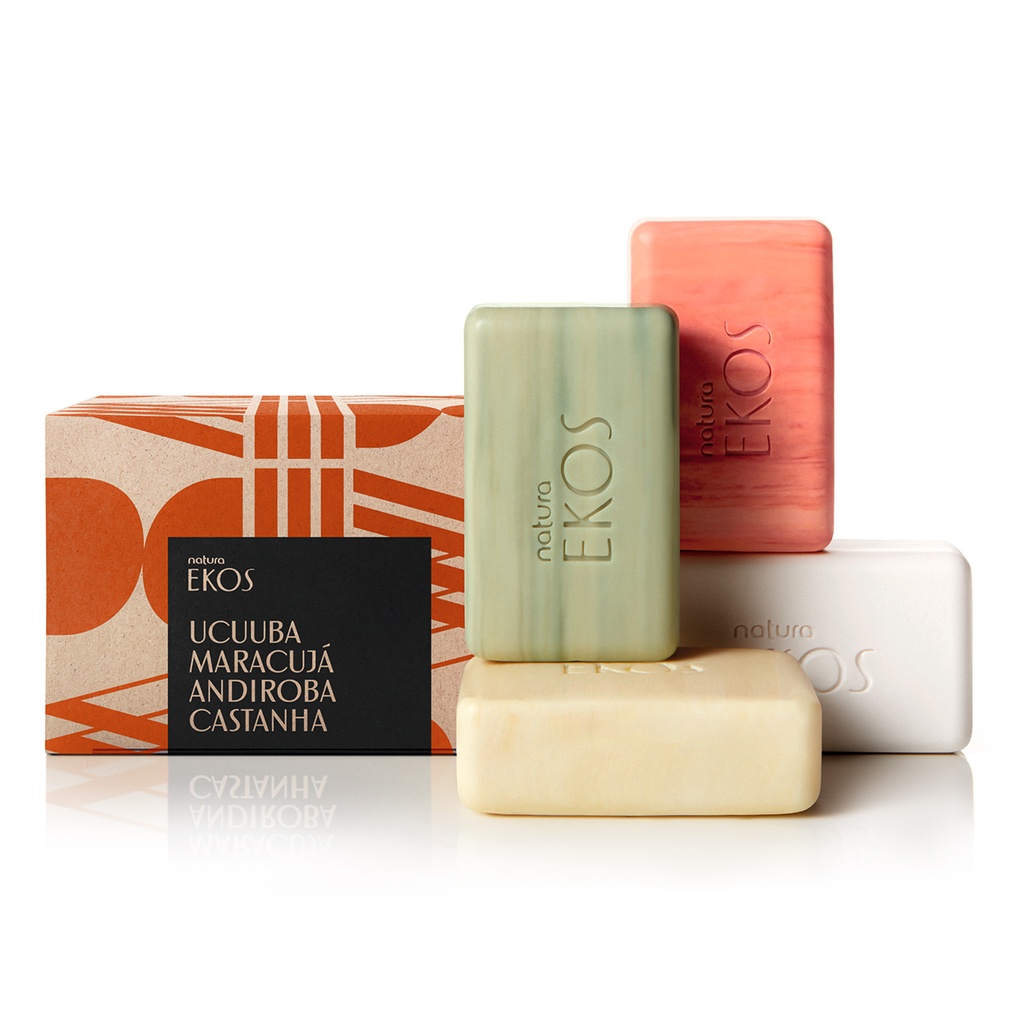 صابون فاخر ناتورا إيكوس نباتي كريمي للجسم – أوكووبا، ماراكوجا، أنديروبا، كستانيا
