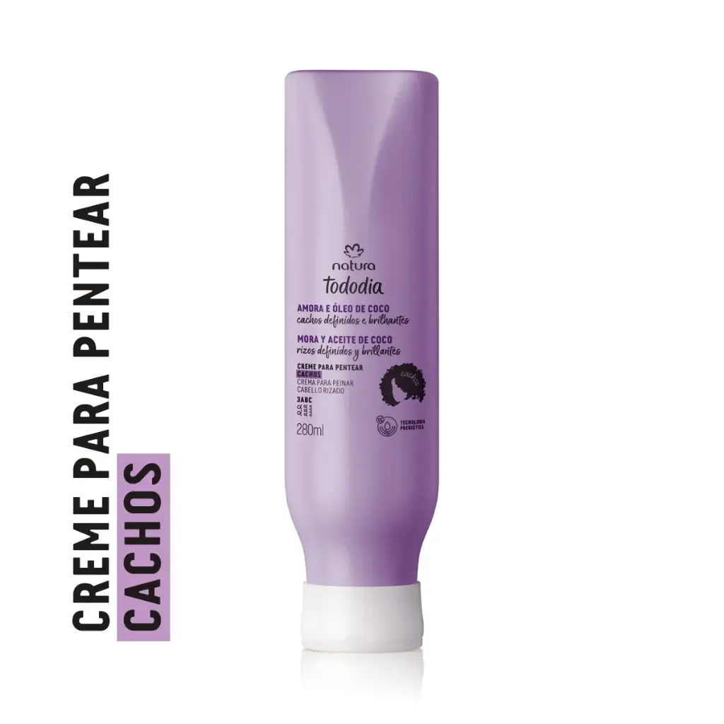 كريم لتصفيف الشعر الكيرلي "تودوديا" بالتوت وزيت جوز الهند. Tododia Creme para Pentear