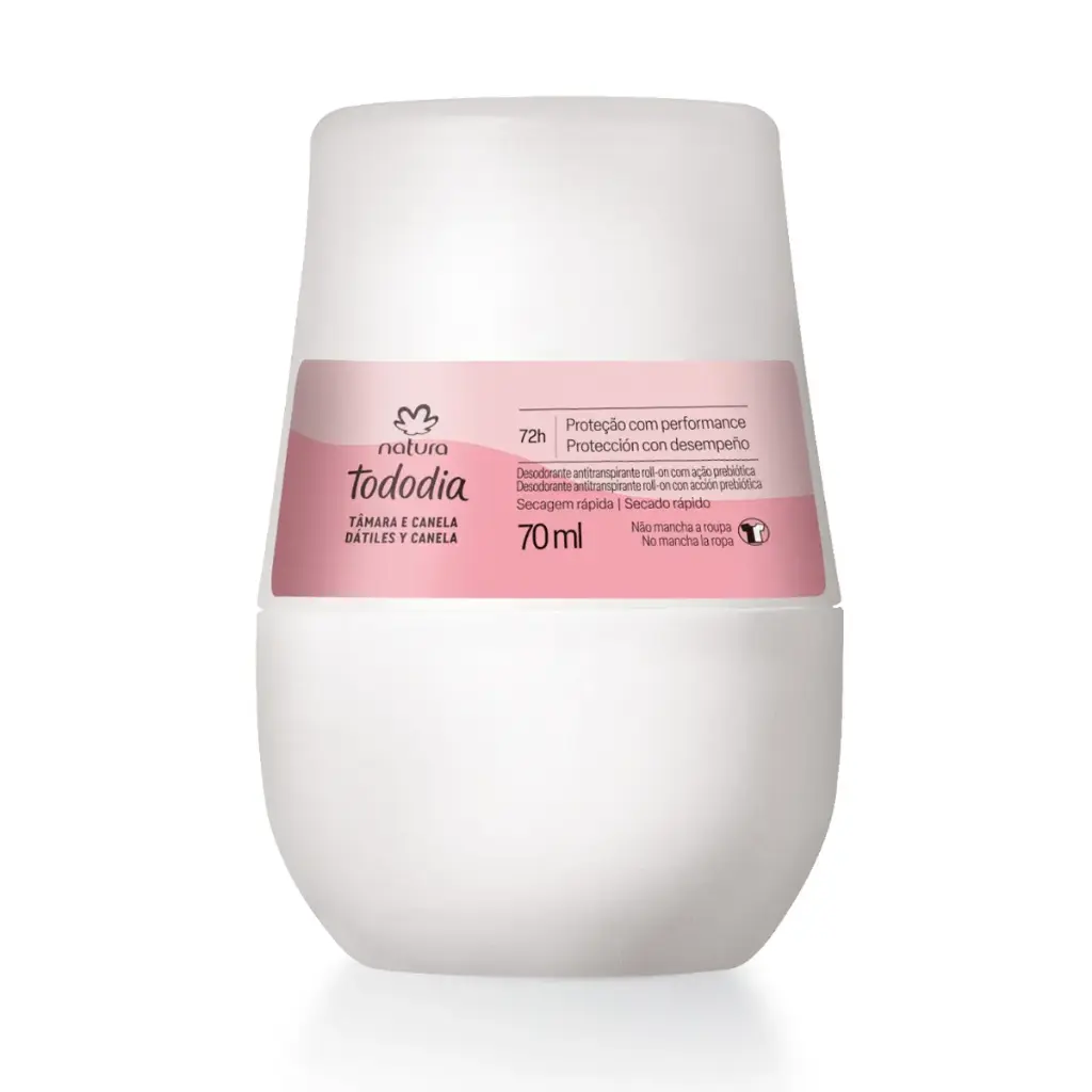 مزيل عرق رول أون تودوديا بالتمر والقرف – 70مل TODODIA  Roll-on Tododia Tâmara e Canela 