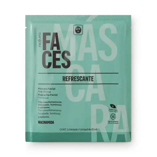 [183307] ماسك وجه منعش Faces – تنظيف وترطيب فوري – 20 مل Máscara Facial Refrescante Faces 20 ml